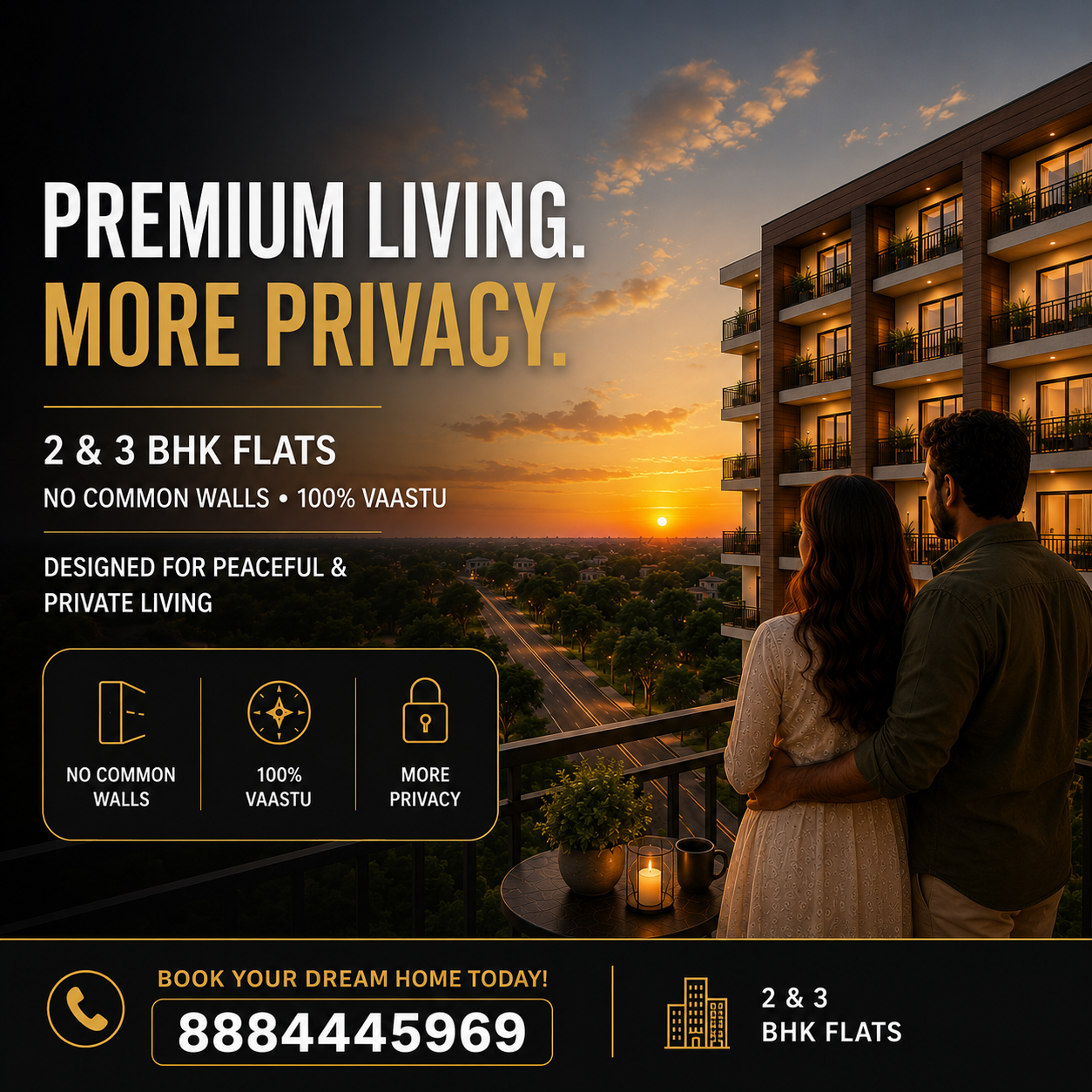 Sree Sai Vigneshwara Enclave surrounded by water canals, areca nut orchards and paddy fields, Davanagere